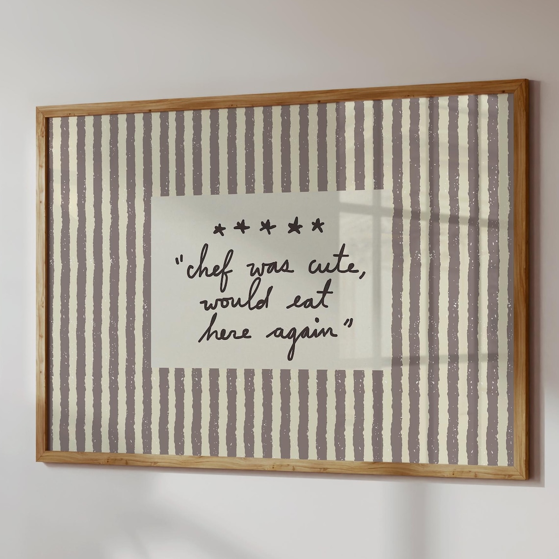 Neutral Kitchen Print, Chef Was Cute Review