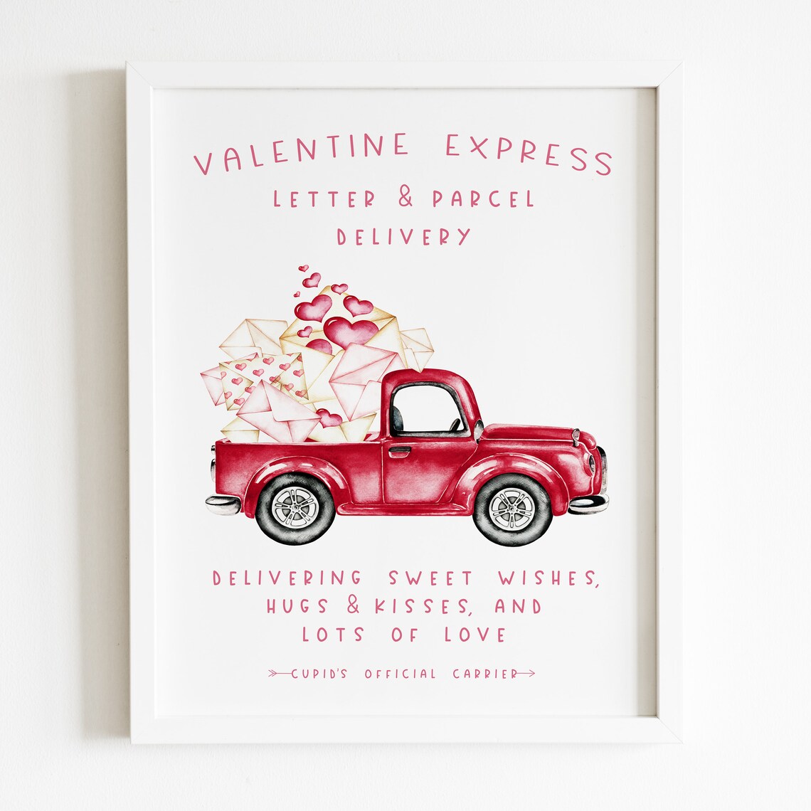 Valentine Delivery Truck Farmhouse Art Print - Image 4