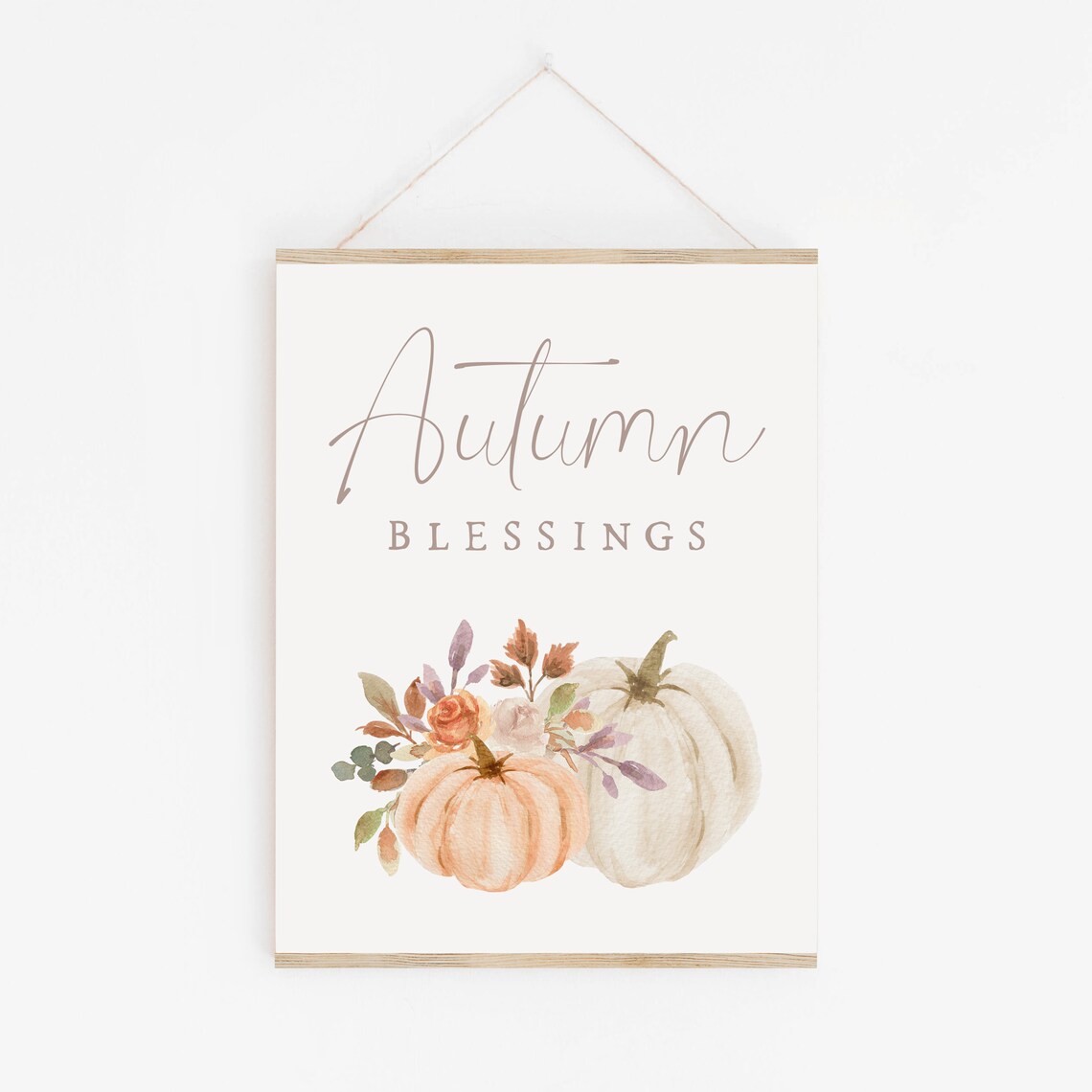 Autumn Blessings Fall Wall Art, Farmhouse Pumpkin Poster - Image 4