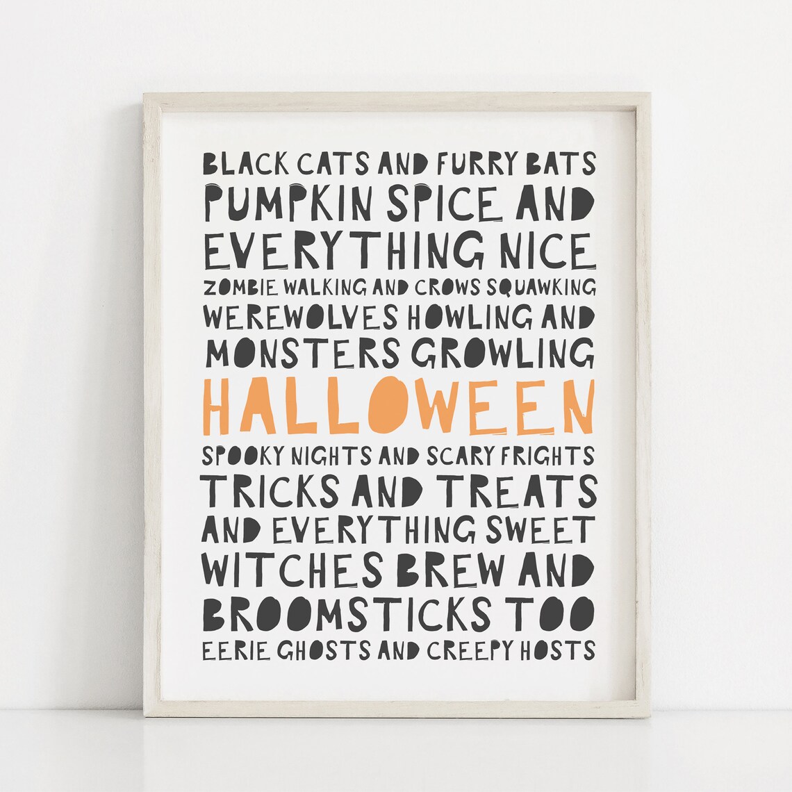 Halloween October Decor Scary Kids Party Poster