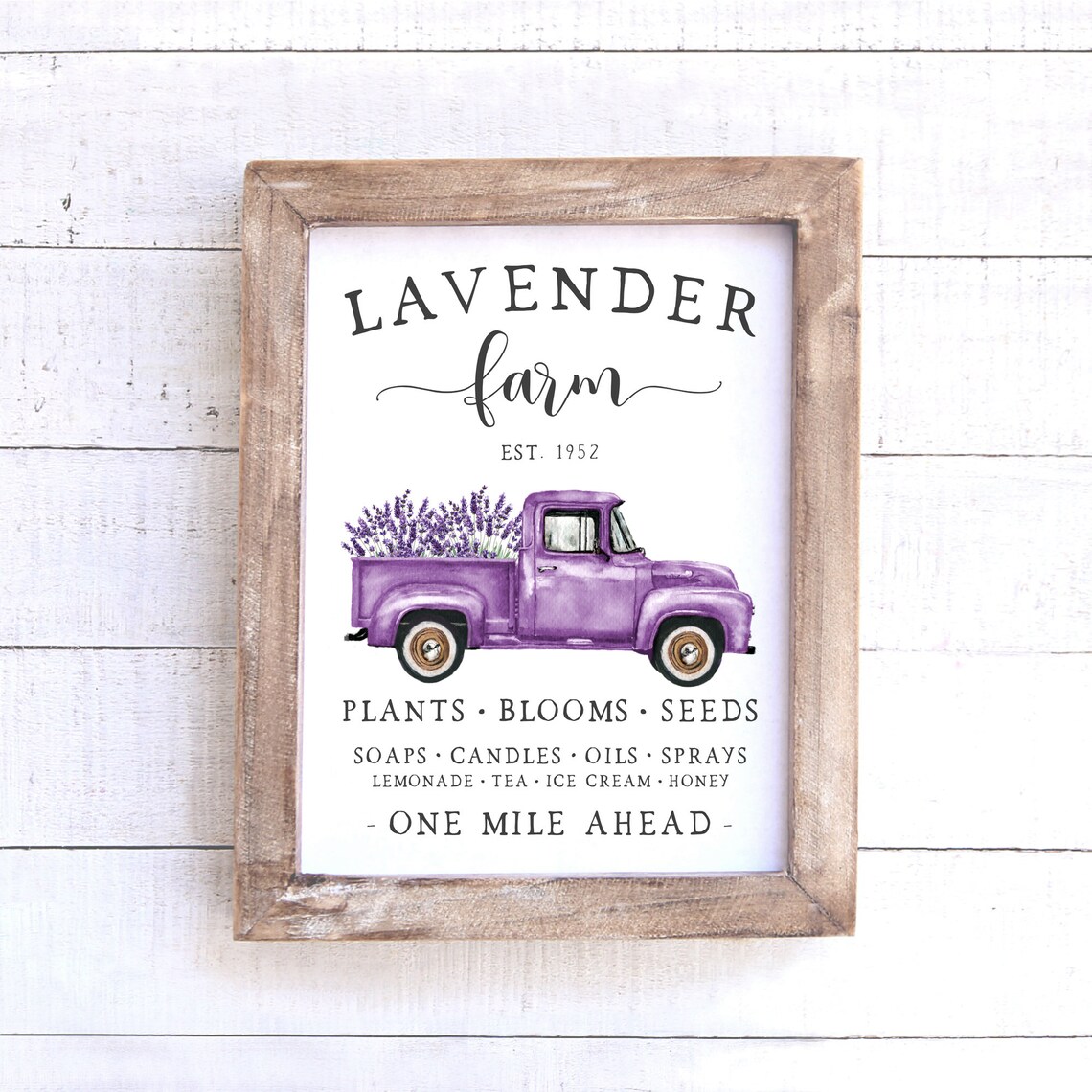 Lavender Farm Summer Farmhouse Truck Art Print - Image 5