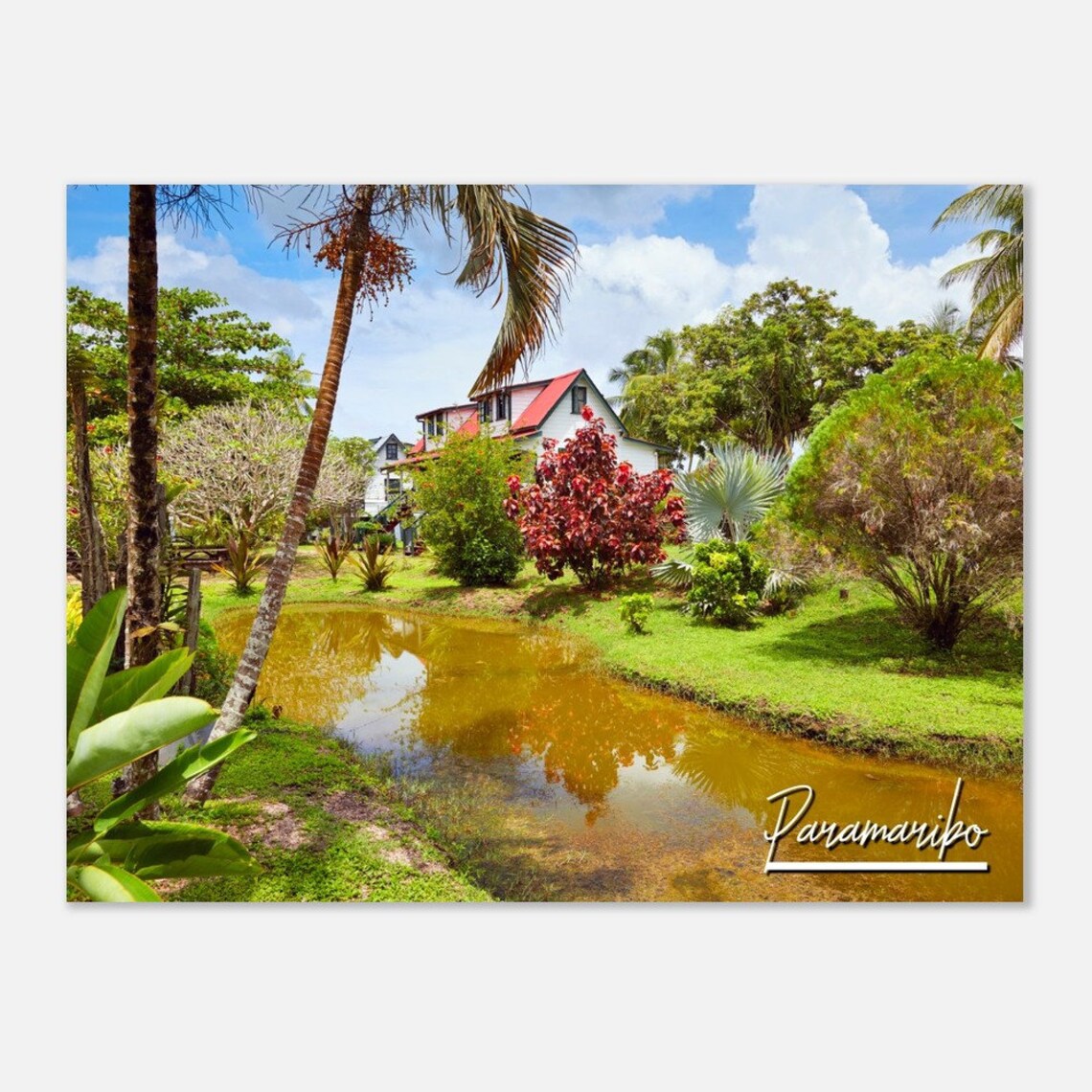 Paramaribo Suriname Travel Poster, Photography Print