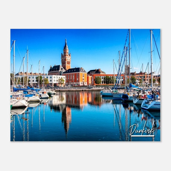 Dunkirk France Poster Coastal City Skyline Art Print