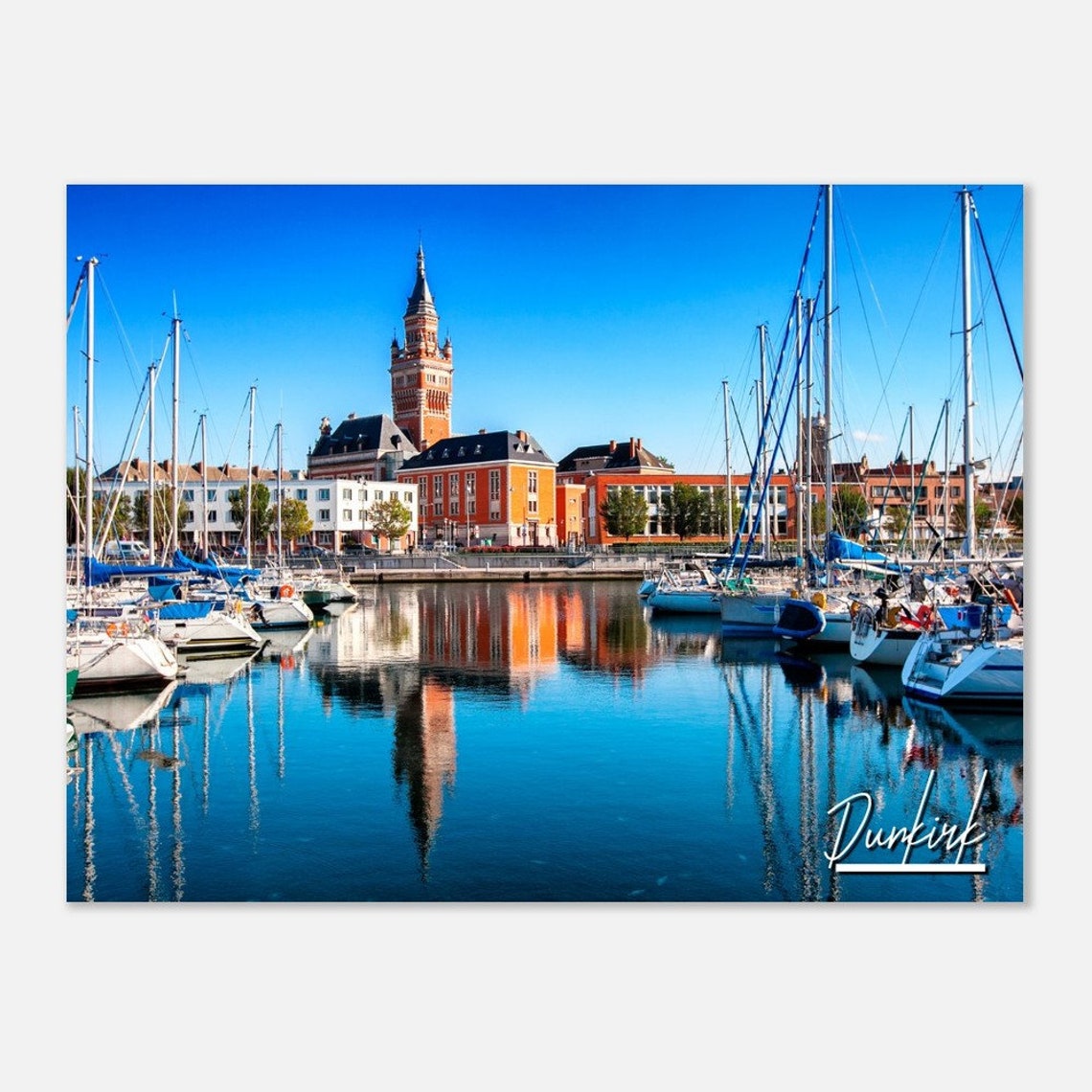 Dunkirk France Poster Coastal City Skyline Art Print
