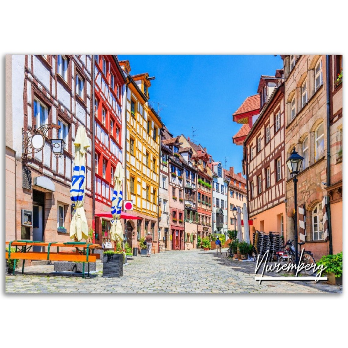 Nuremberg Germany Poster Historical Cityscape Wall Art