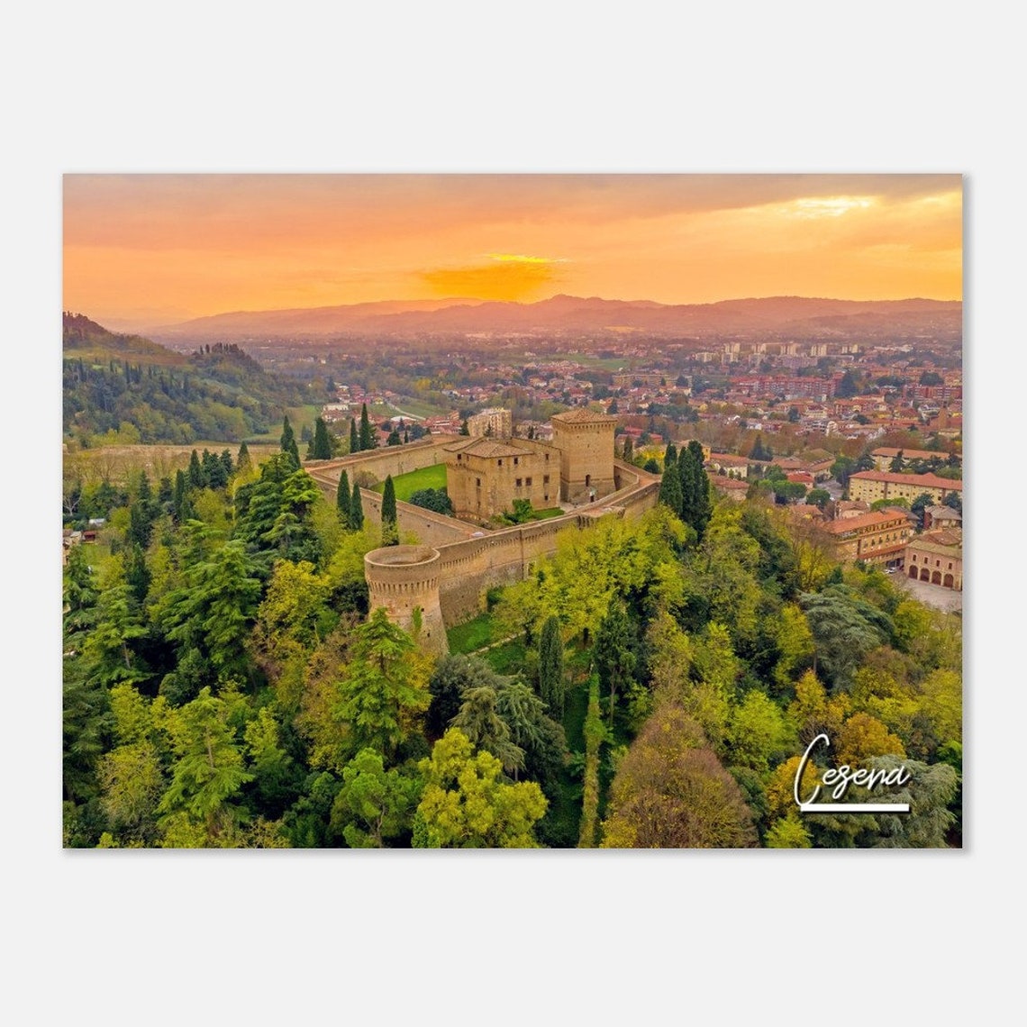 Cesena Italy Sunset Print Cityscape Wall Art
