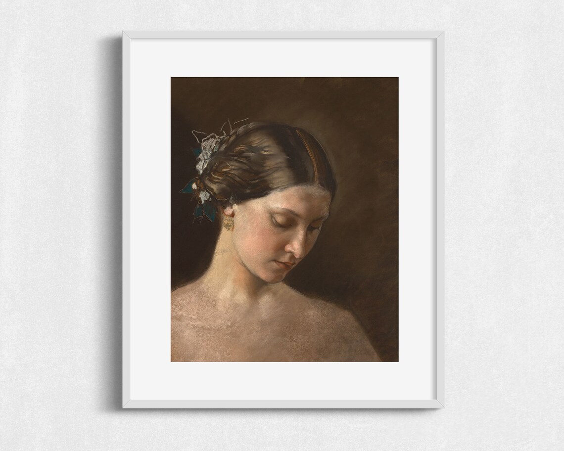 Vintage Woman Portrait, Antique Portrait Art Print - Image 2