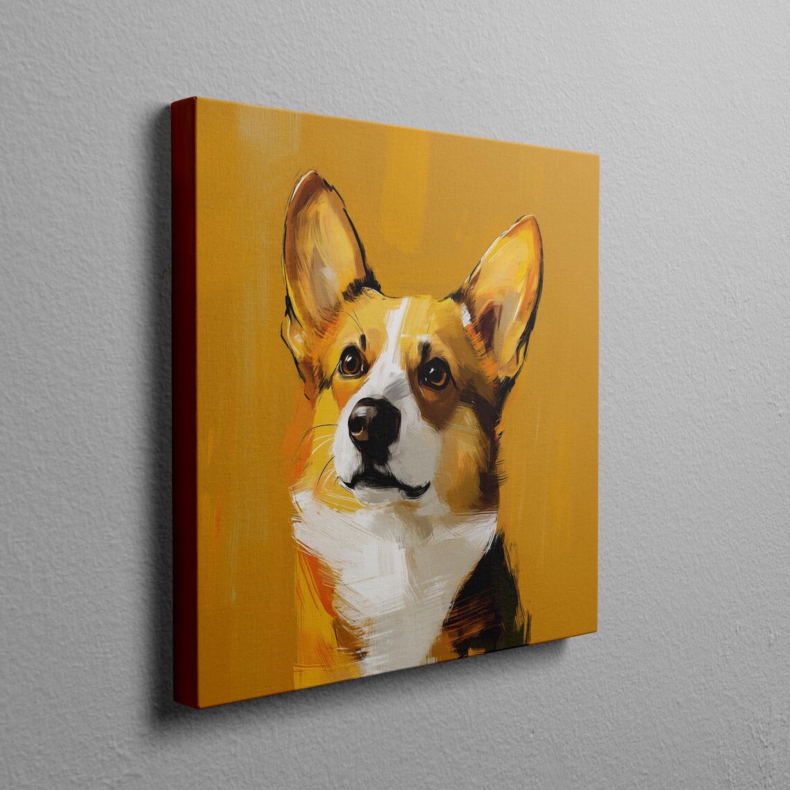 Yellow Corgi Art Print, Cute Dog Wall Decor - Image 2