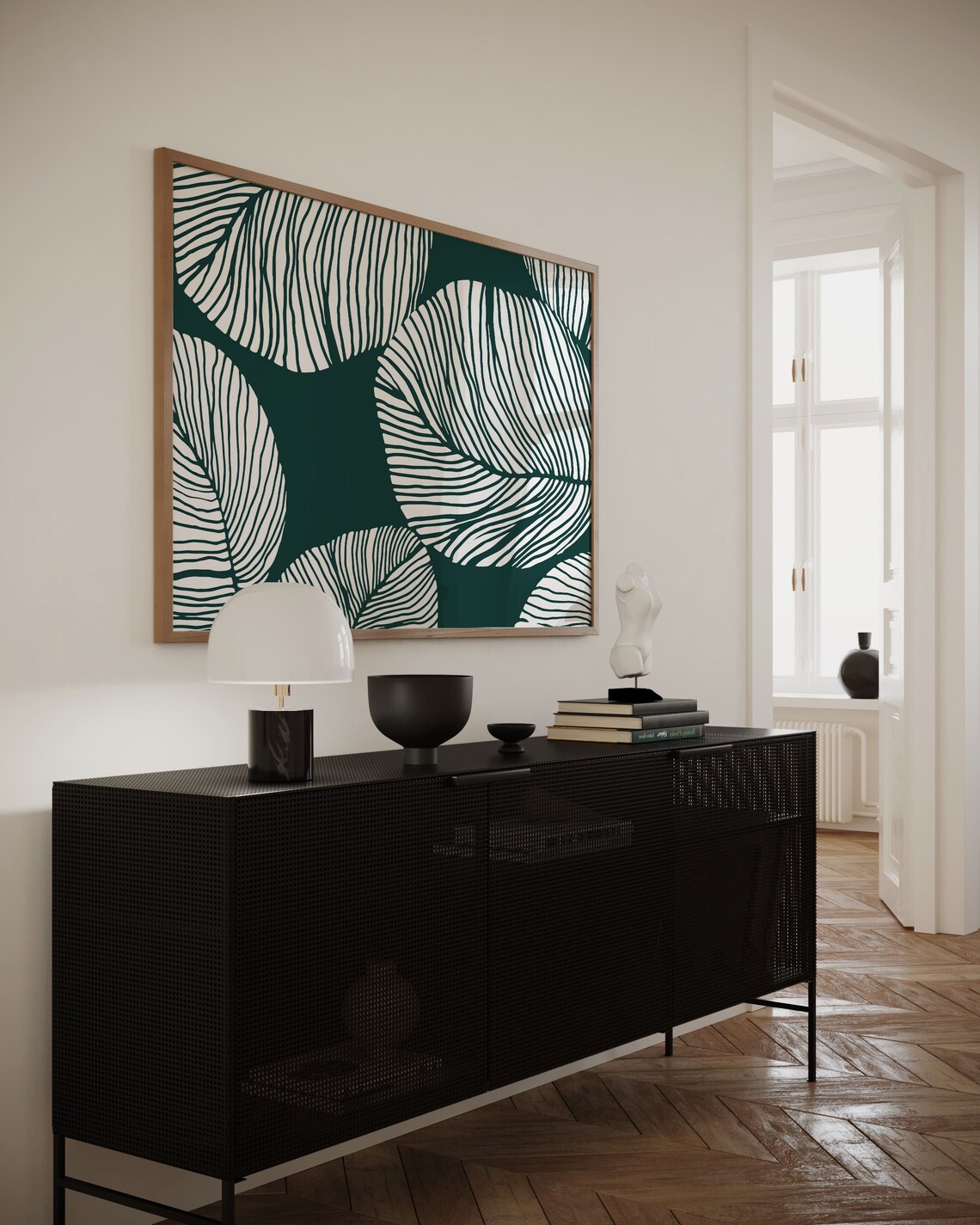Abstract Line Floral Botanical Art Print - Image 2