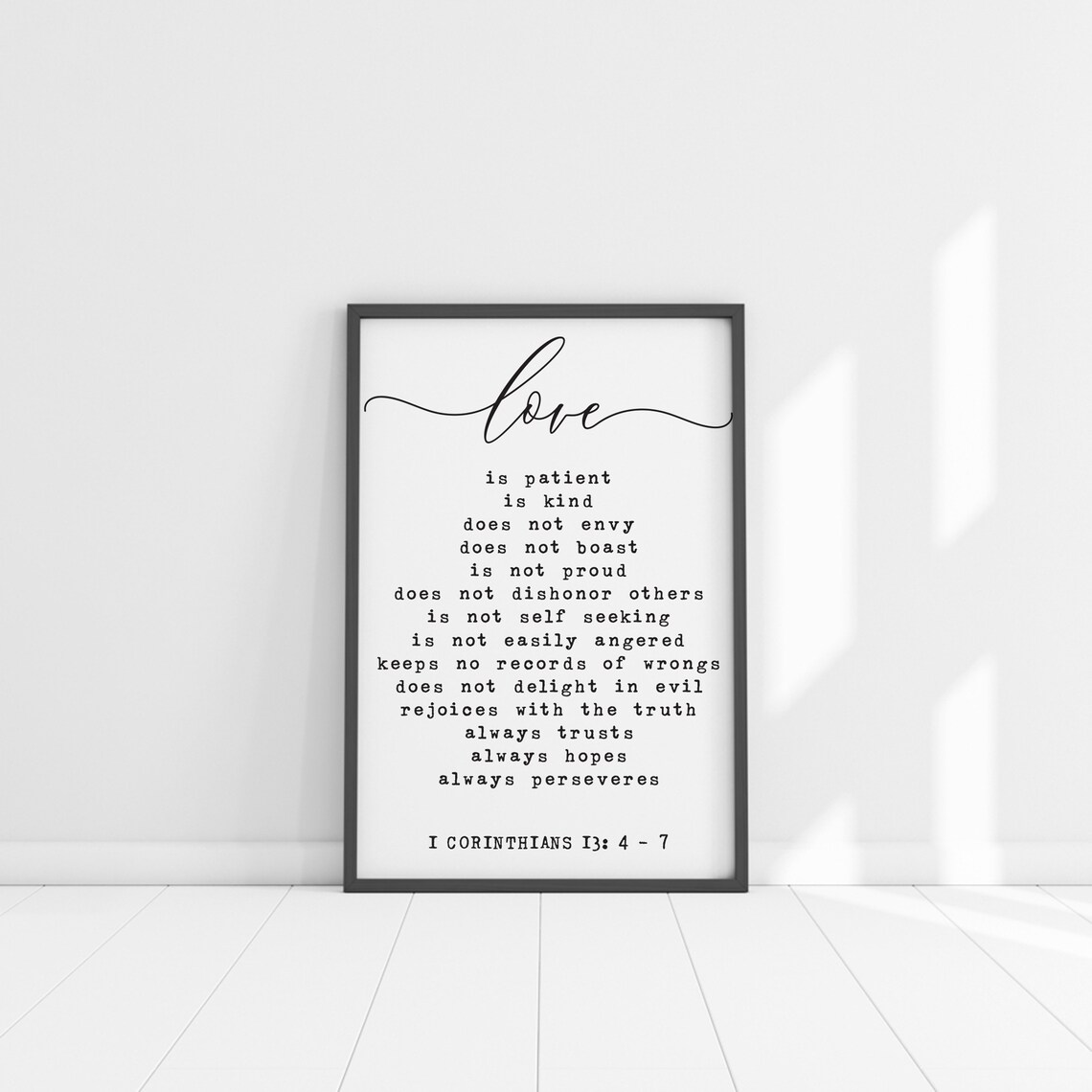 Love Is Patient Bible Verse Sign, 1 Corinthians 13:4-7 - Image 5