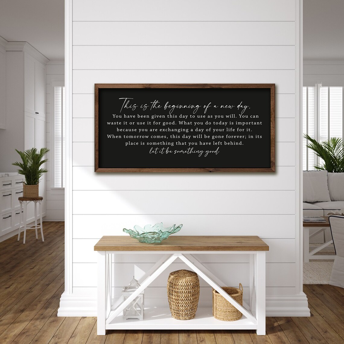 This Is the Beginning of a New Day Inspirational Quote Black Wall Poster - Image 5