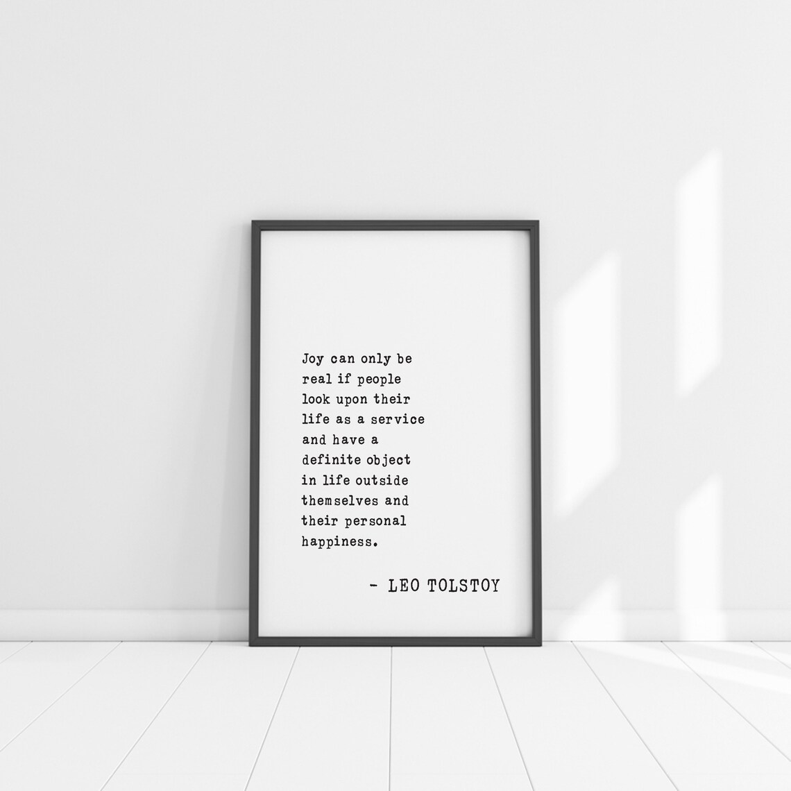 Leo Tolstoy Joy Is Real Through a Life of Service Quote Poster - Image 4