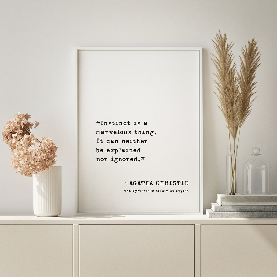 Agatha Christie Instinct Is a Marvelous Thing Mystery Quote Poster - Image 4