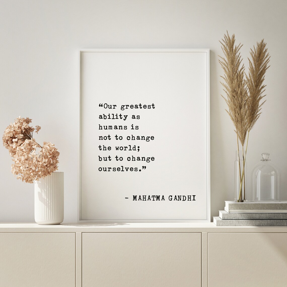 Mahatma Gandhi Change Ourselves Personal Growth Quote Poster - Image 3