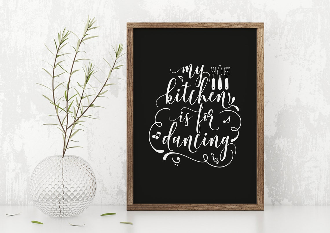 My Kitchen Is For Dancing Wooden Sign Farmhouse Kitchen Home Decor Funny Kitchen Quote - Image 2
