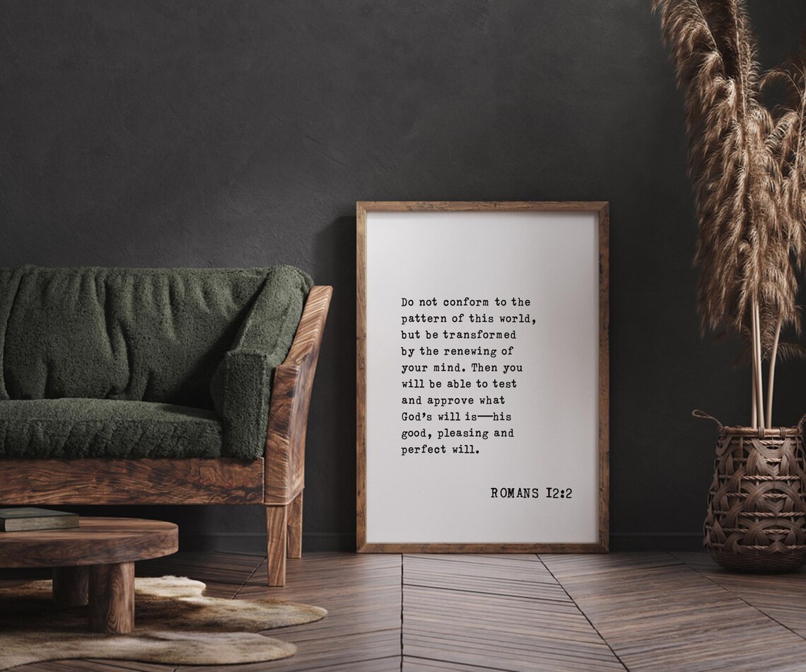 Romans 122 Inspirational Scripture, Home Office Decor - Image 5