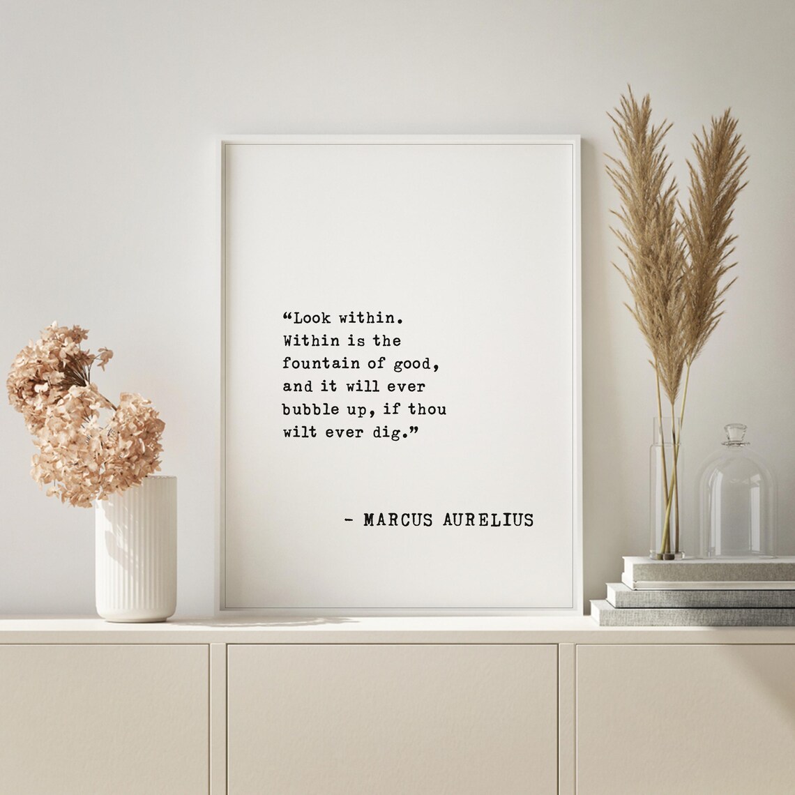 Marcus Aurelius Look Within Fountain Of Good Stoic Quote Poster - Image 2