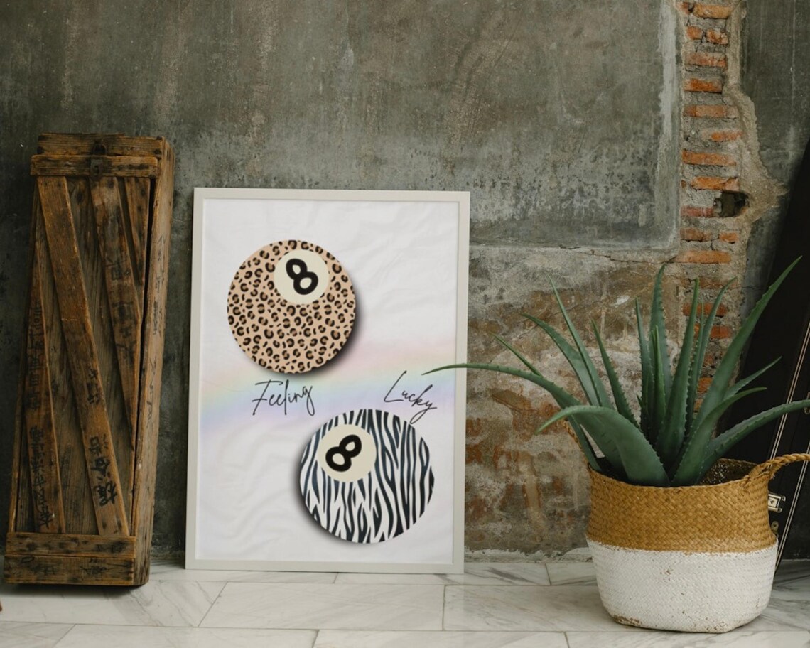 Leopard Zebra Print, Retro Mid-Century Modern Poster - Image 2