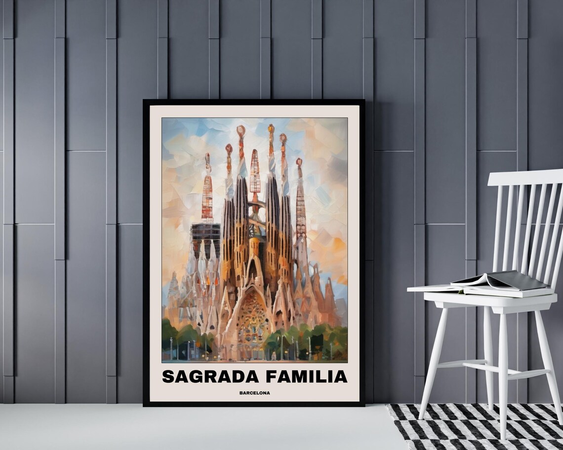 Sagrada Familia Barcelona, Modern Painting Art - Image 4