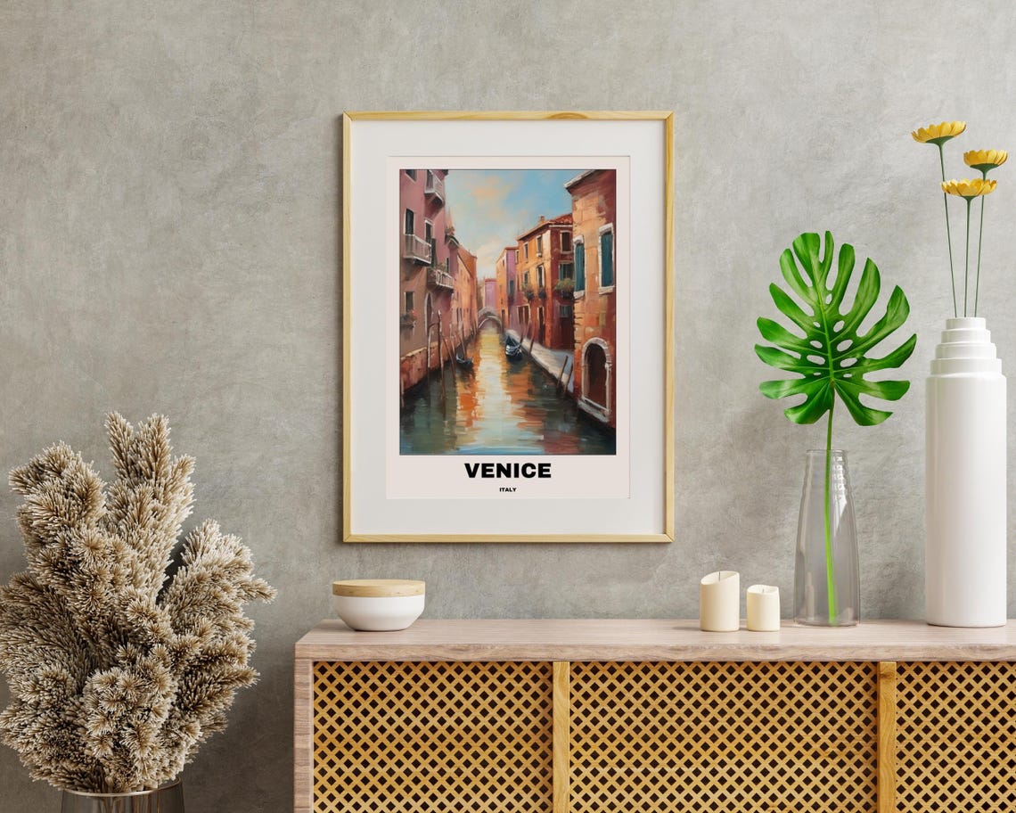 Venice Italy Travel Poster, Romantic Wall Art - Image 2