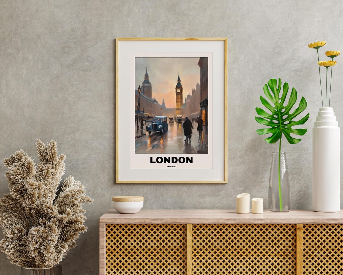 London Travel Poster, City Landscape - Image 2