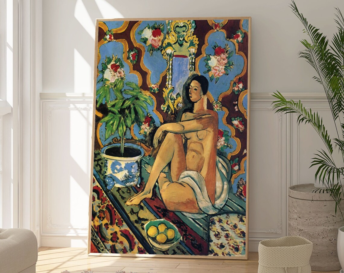 Matisse-Inspired Decorative Figure, Oriental Art Print