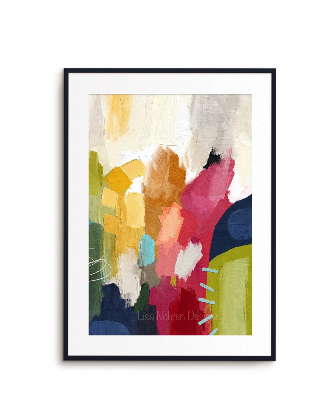 Vibrant Abstract Modern Painting, Contemporary Decor