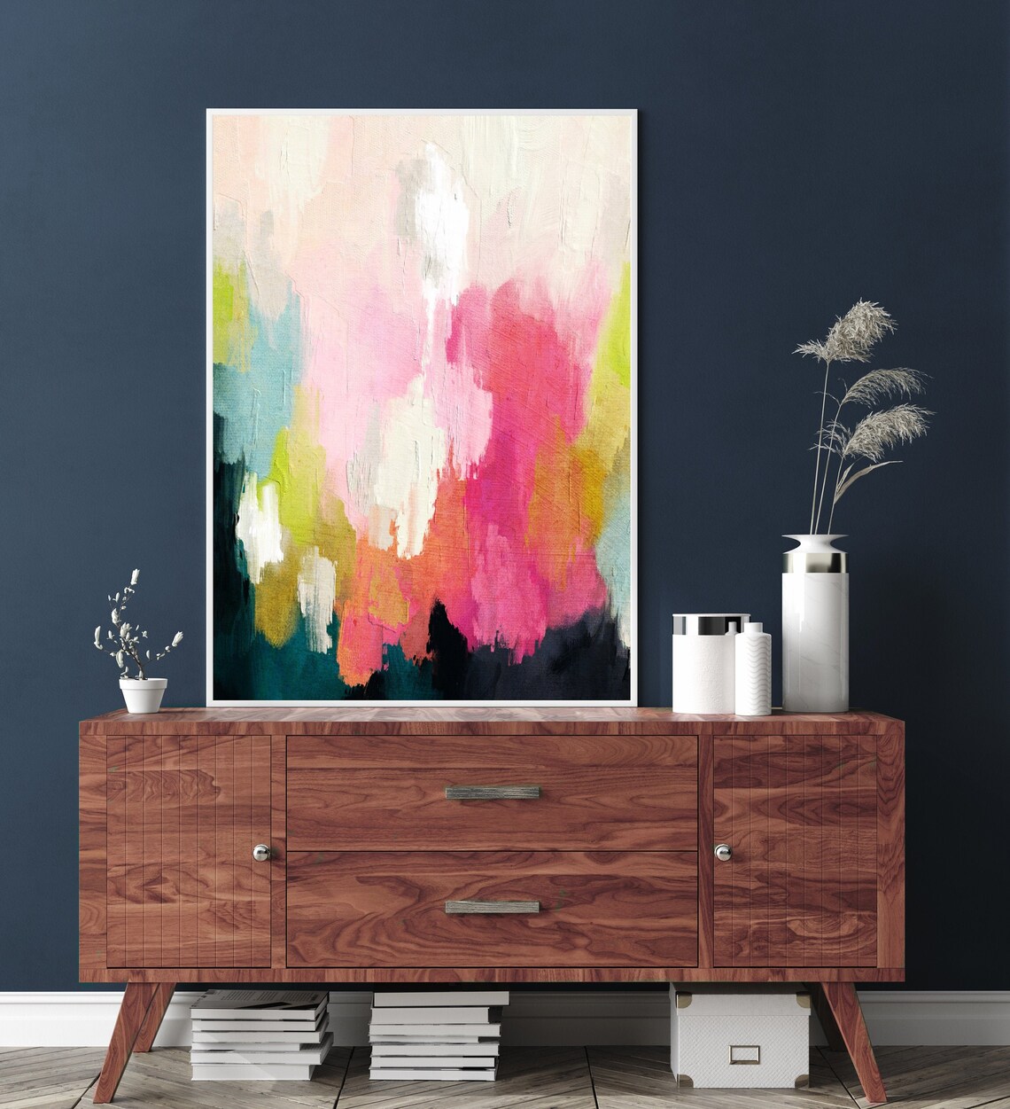 Abstract Modern Painting, Minimalist Contemporary Decor