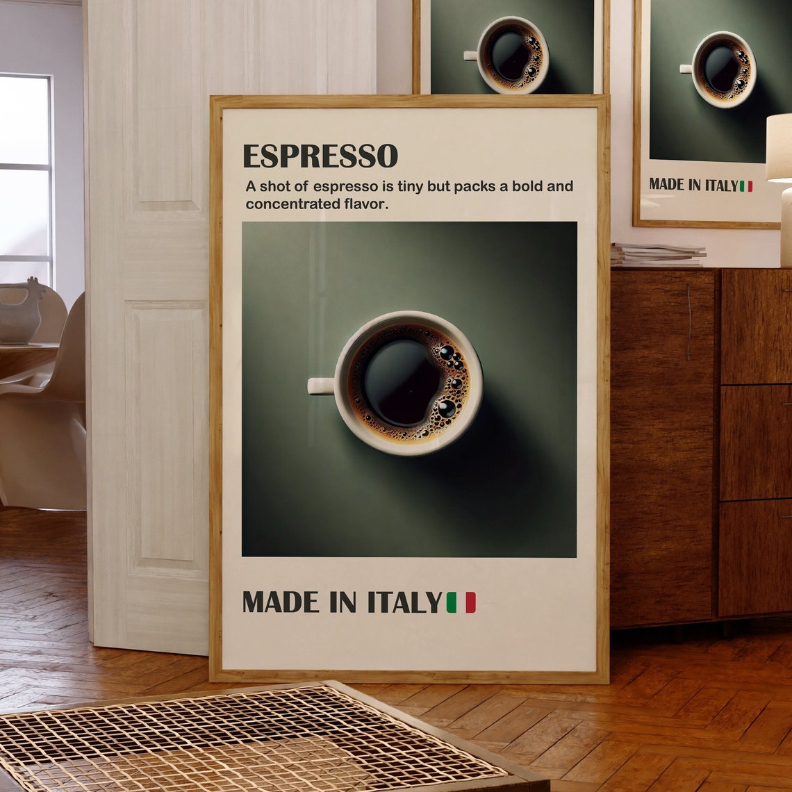 Espresso Made In Italy Tiny Shot Bold Flavor Coffee Lover Poster - Image 4