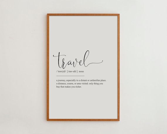 Travel Definition Poster Print