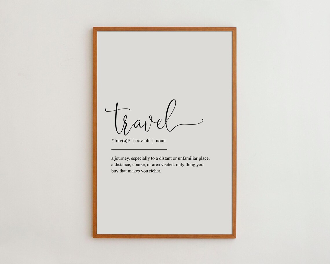 Travel Definition Poster Print