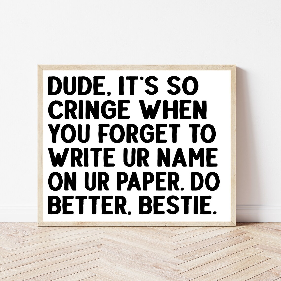 Classroom Rules Teacher Funny Class Poster Print
