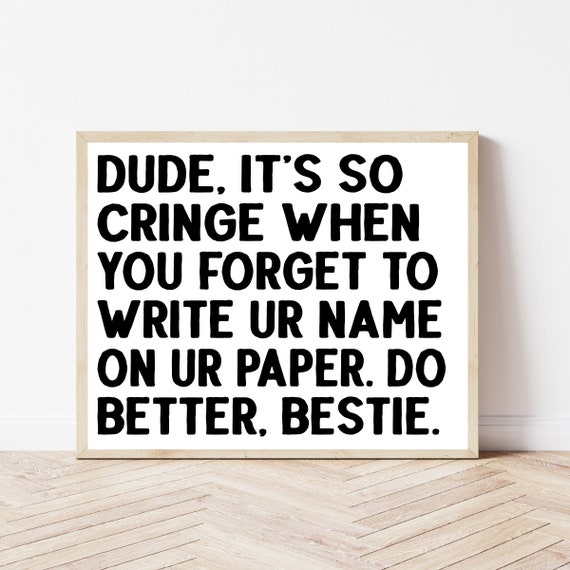 Classroom Rules Teacher Funny Class Poster Print
