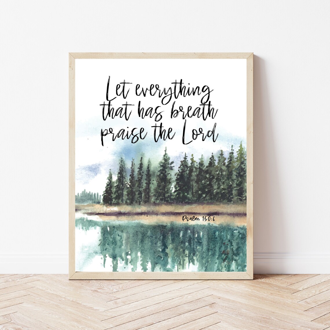 Psalm 150:6 Bible Verse Art Print, Christian Scripture
