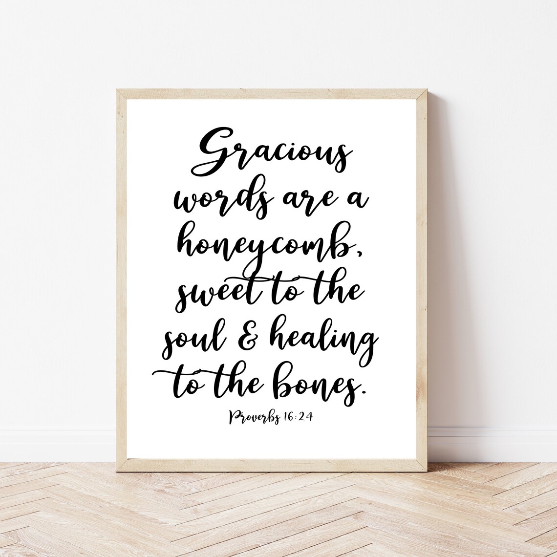 Proverbs 1624 Gracious Words Are Like A Honeycomb Bible Verse Prints Christian Playroom Decor Sign Kids Scripture Wall Art