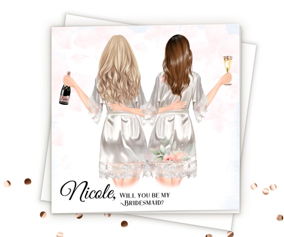 Bridesmaid Gifts Custom Bridesmaid Proposal Card Bridesmaid Gift Personalized Bridesmaid Card Wedding Cards Maid Of Honor Proposal Card