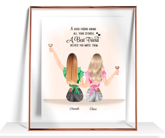 Best Friend Print Personalized Friendship Gift Best Friend Gift Best Friend Birthday Gifts Friends Gift Best Friend Picture Gift For Her
