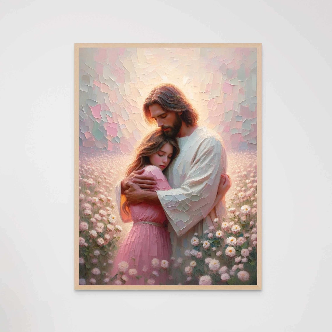 Loved By Him Christian Painting Jesus And Woman Picture Of Jesus Lds Painting Bible Prints Jesus With Girl Jesus Picture Jesus Png - Image 7
