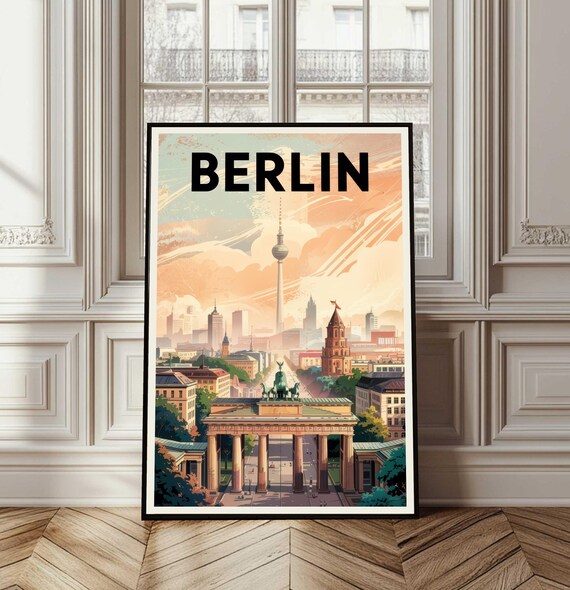 Berlin Poster Travel Germany Print Wall Art Cityscape Gift