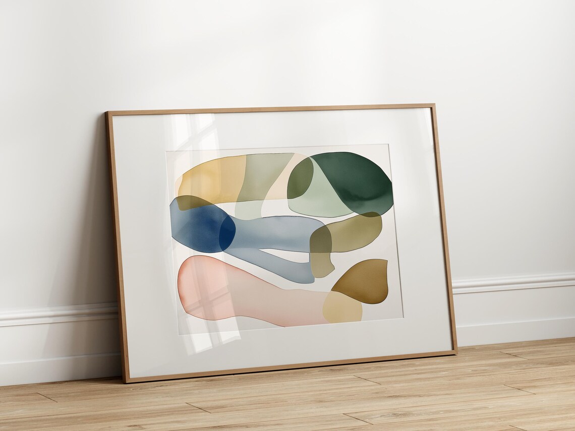 Abstract Watercolor Brush Stroke, Minimalist Painting