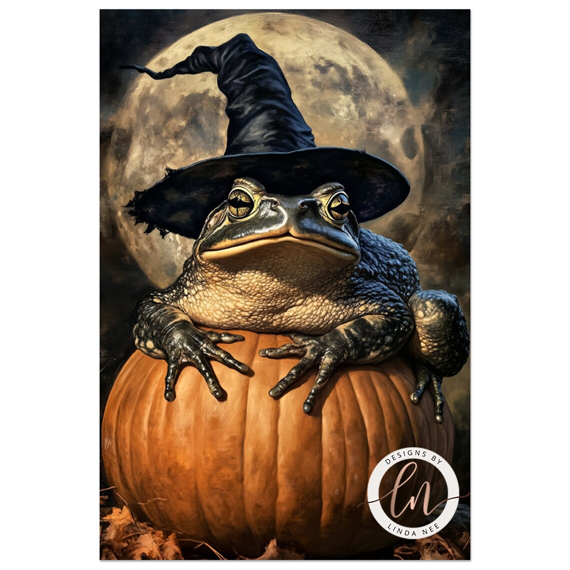 Halloween Toad Art Print, Samhain Moonlit Witchcraft - Image 4