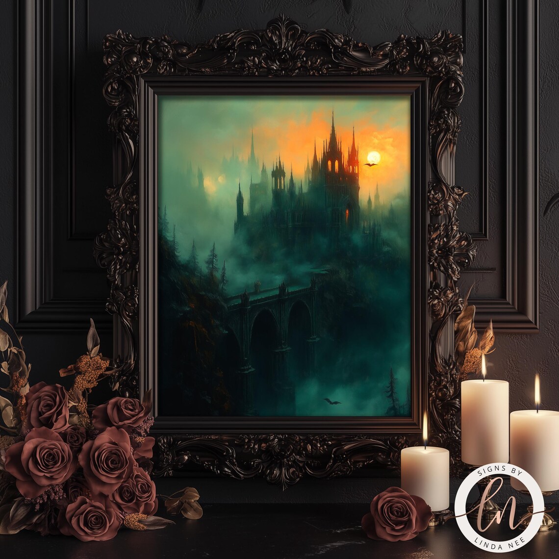 Dracula's Castle Antique Dark Academia Art Print - Image 3