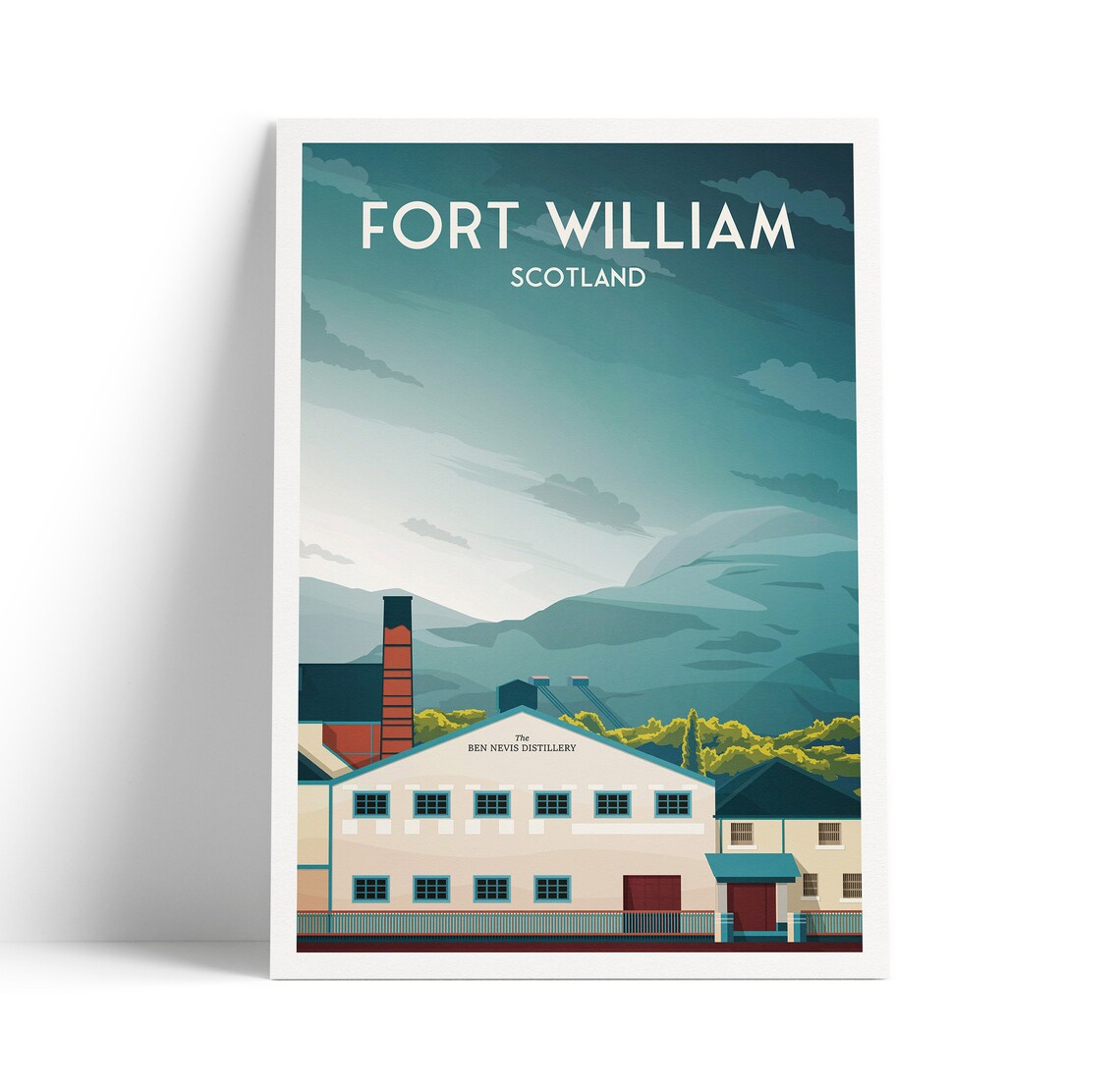 Fort William Print, Ben Nevis Whisky Distillery