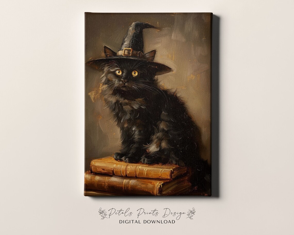 Witchy Decor Halloween Wall Art, Vintage Style Print - Image 4