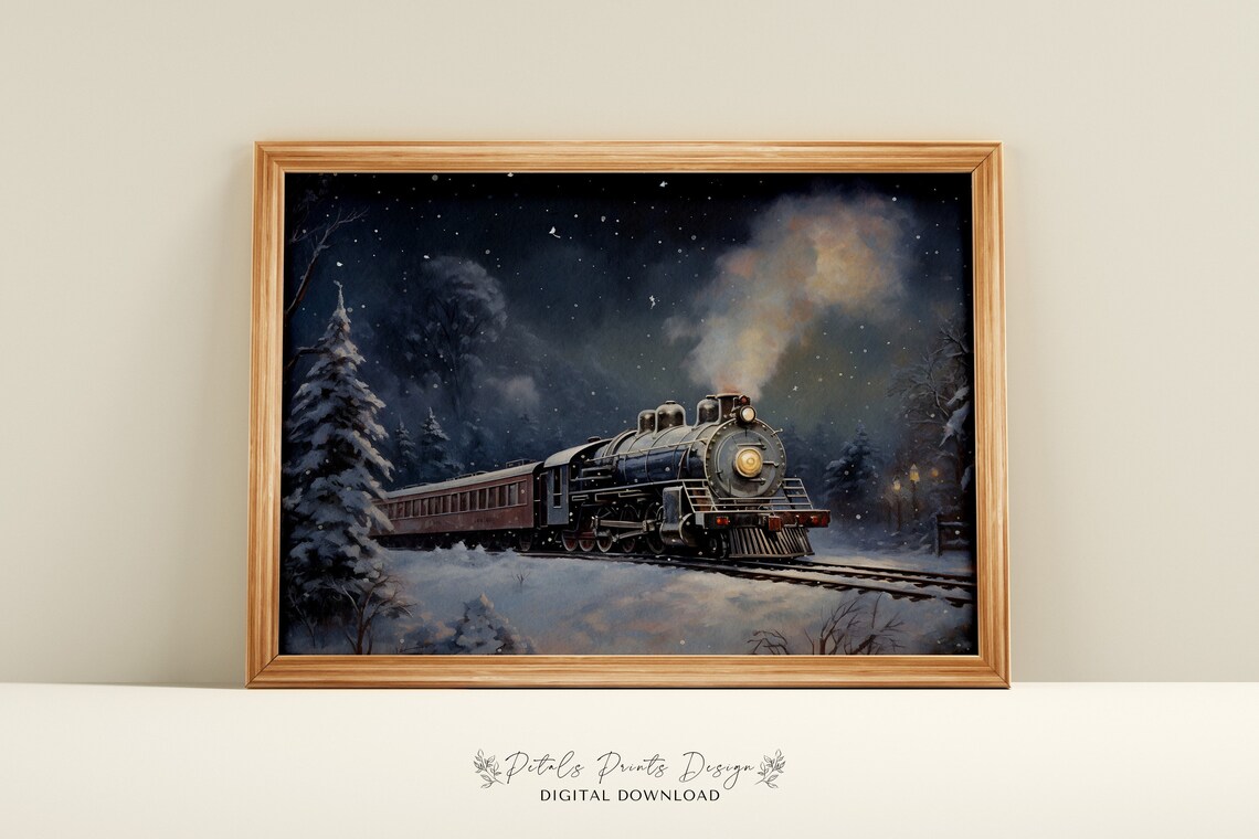 Christmas Wall Decor Rustic Christmas Art Poster