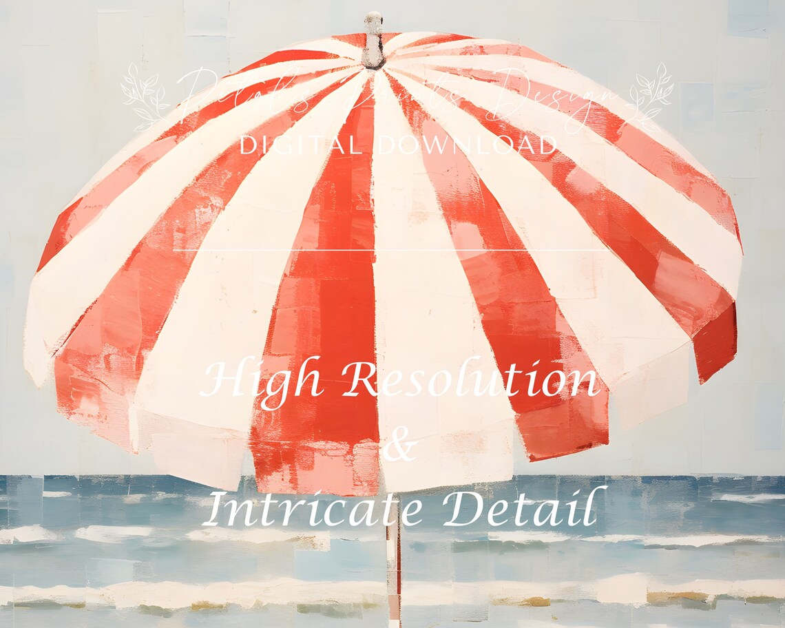 Vintage Beach Abstract Coastal Art Print - Image 3