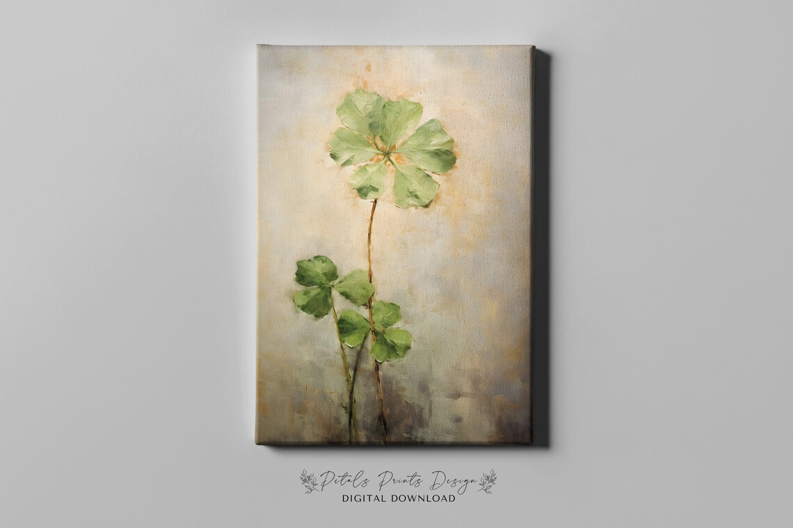 St Patricks Day Rustic Clover Art Print, Irish Decor - Image 4