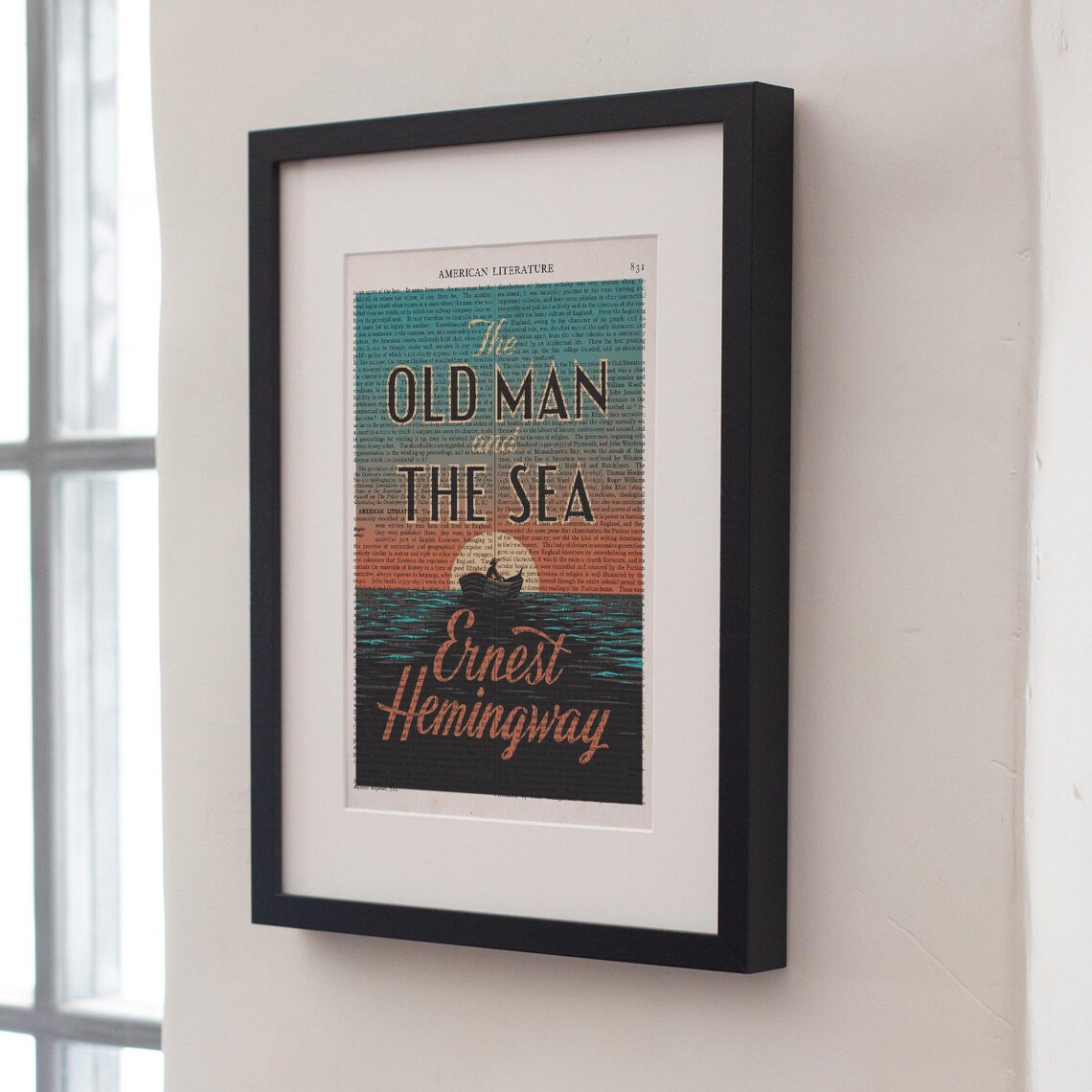 Ernest Hemingway Old Man And The Sea Sunset Fisherman Art Print Poster - Image 2