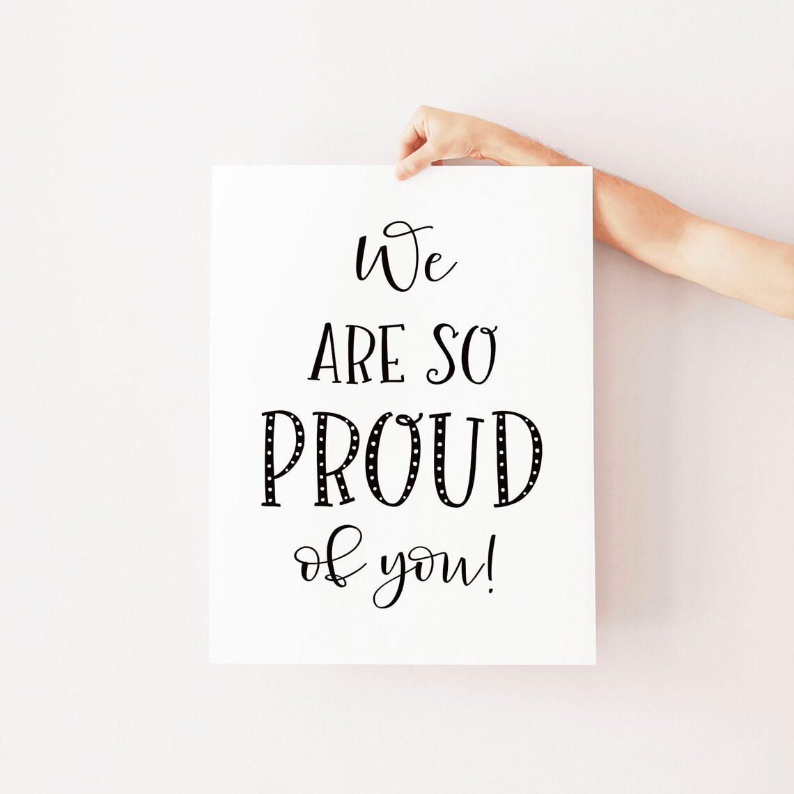 We Are So Proud Of You Celebration Graduation Congrats Quote Wall Art - Image 2