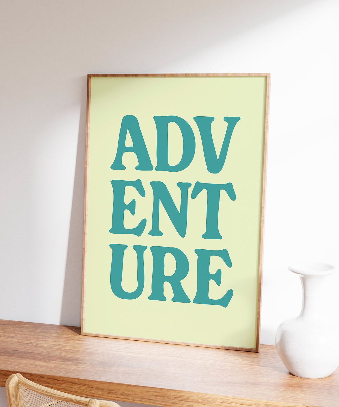 Adventure Retro Teal Typography Wanderlust Quote Travel Poster - Image 5